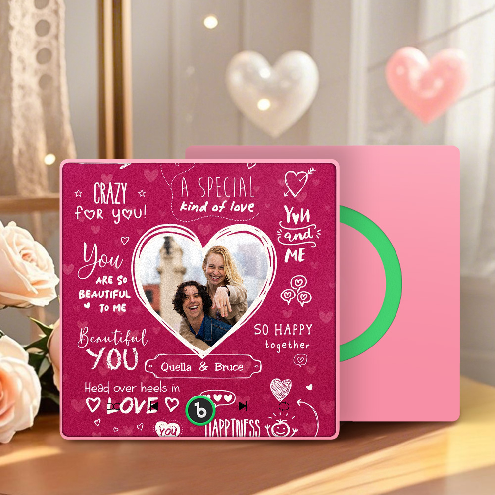Personalized Music Fridge Magnet Sweet Love Anniversary Gift Custom Music Magnets Can Play Songs Gift for Couple