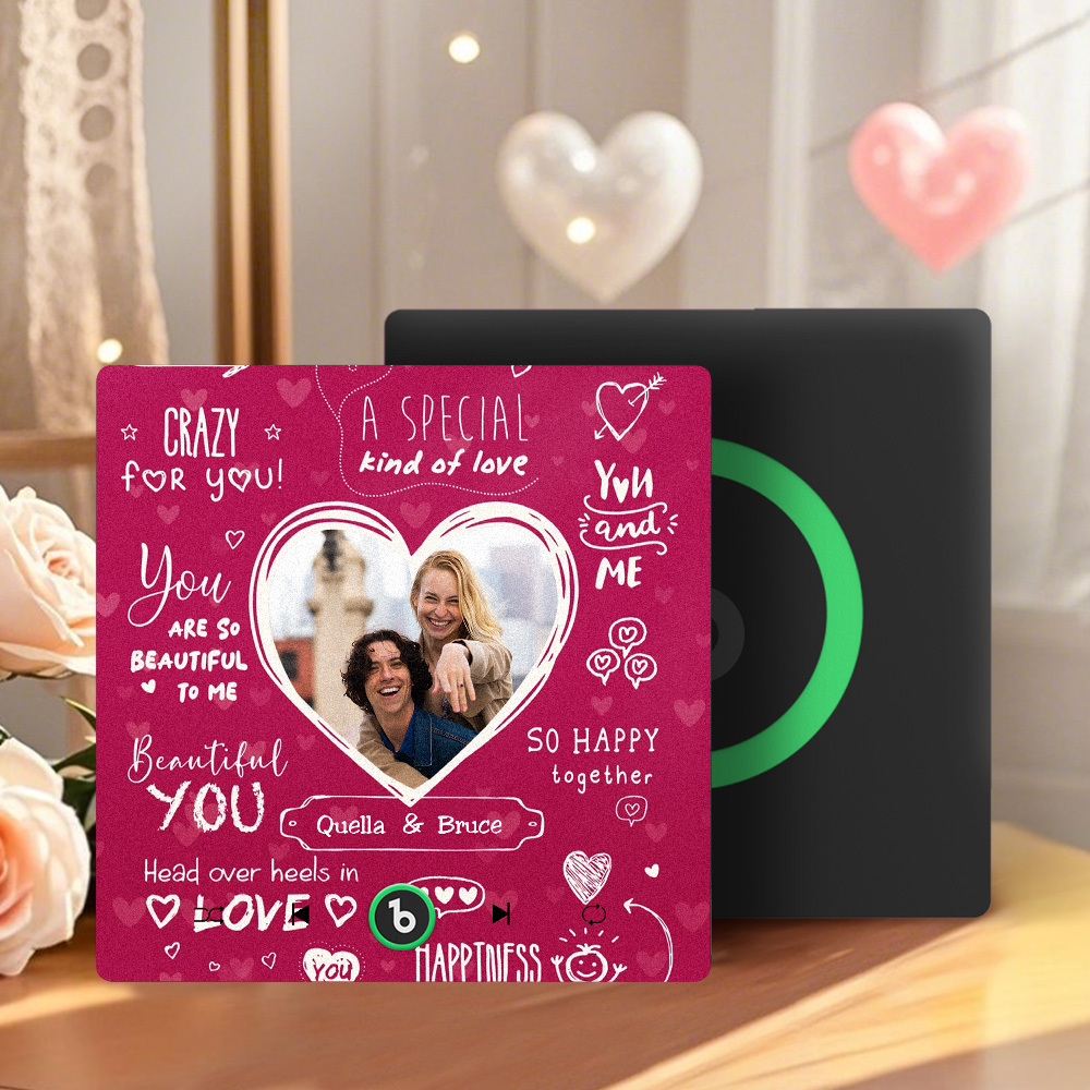 Personalized Music Fridge Magnet Sweet Love Anniversary Gift Custom Music Magnets Can Play Songs Gift for Couple