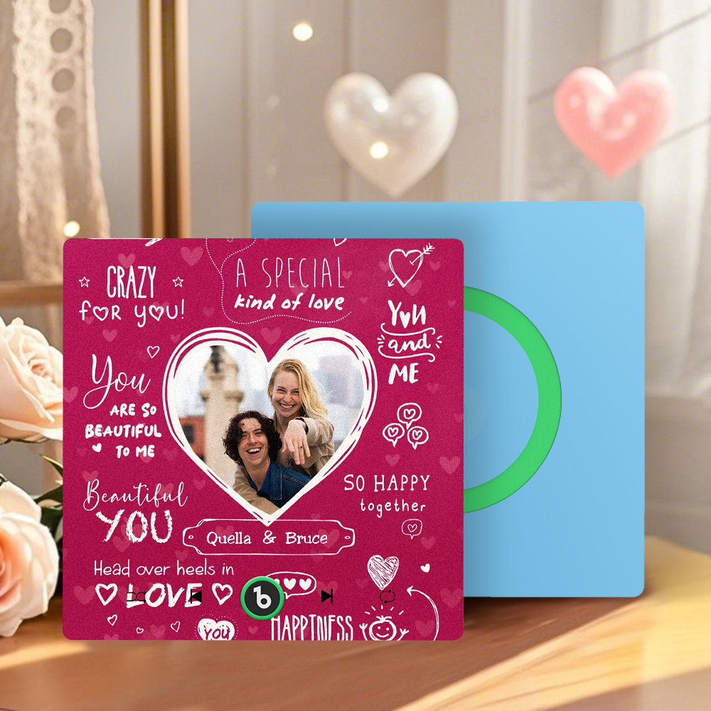 Personalized Music Fridge Magnet Sweet Love Anniversary Gift Custom Music Magnets Can Play Songs Gift for Couple