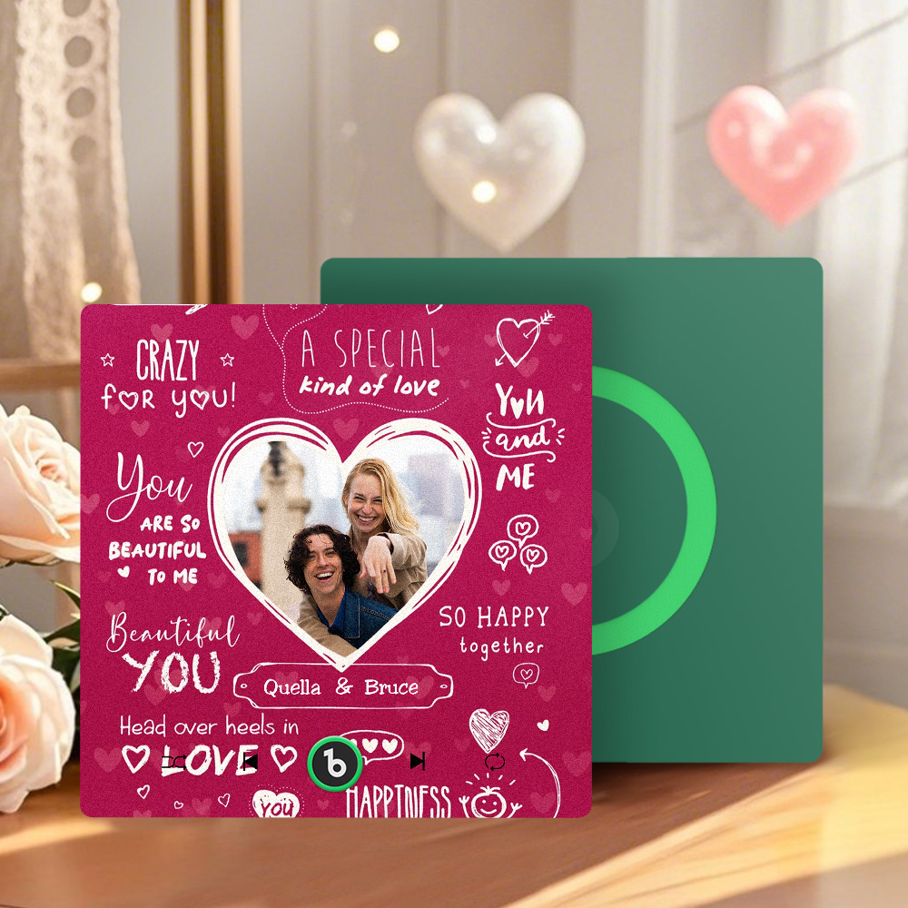 Personalized Music Fridge Magnet Sweet Love Anniversary Gift Custom Music Magnets Can Play Songs Gift for Couple