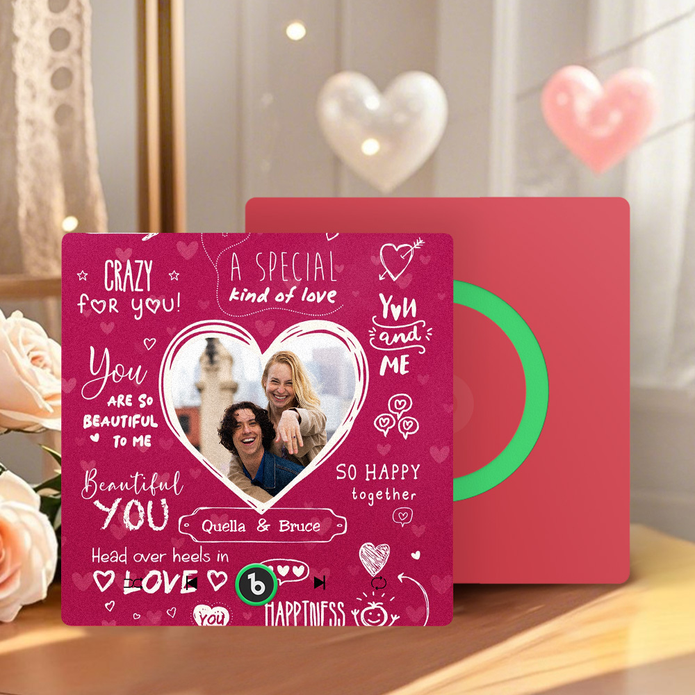 Personalized Music Fridge Magnet Sweet Love Anniversary Gift Custom Music Magnets Can Play Songs Gift for Couple