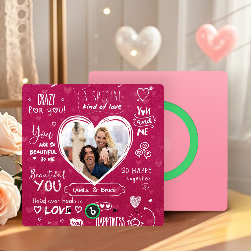 Personalized Music Fridge Magnet Sweet Love Anniversary Gift Custom Music Magnets Can Play Songs Gift for Couple