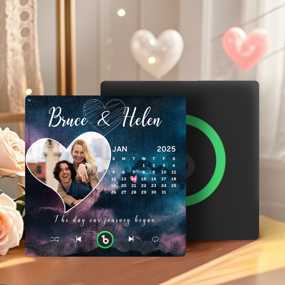 Personalized Music Fridge Magnet Starry Sky Anniversary Gift Custom Music Magnets Can Play Songs Gift for Couple