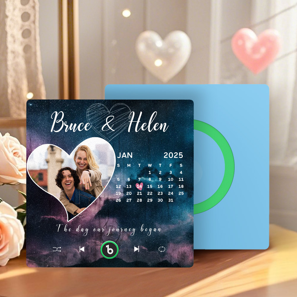 Personalized Music Fridge Magnet Starry Sky Anniversary Gift Custom Music Magnets Can Play Songs Gift for Couple