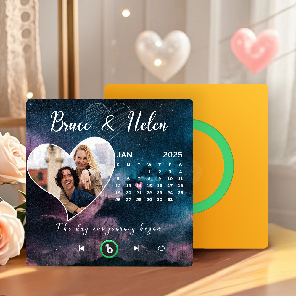 Personalized Music Fridge Magnet Starry Sky Anniversary Gift Custom Music Magnets Can Play Songs Gift for Couple