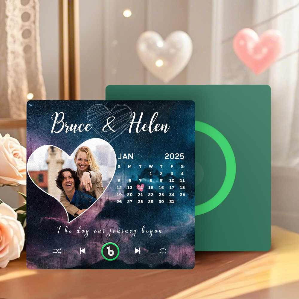 Personalized Music Fridge Magnet Starry Sky Anniversary Gift Custom Music Magnets Can Play Songs Gift for Couple