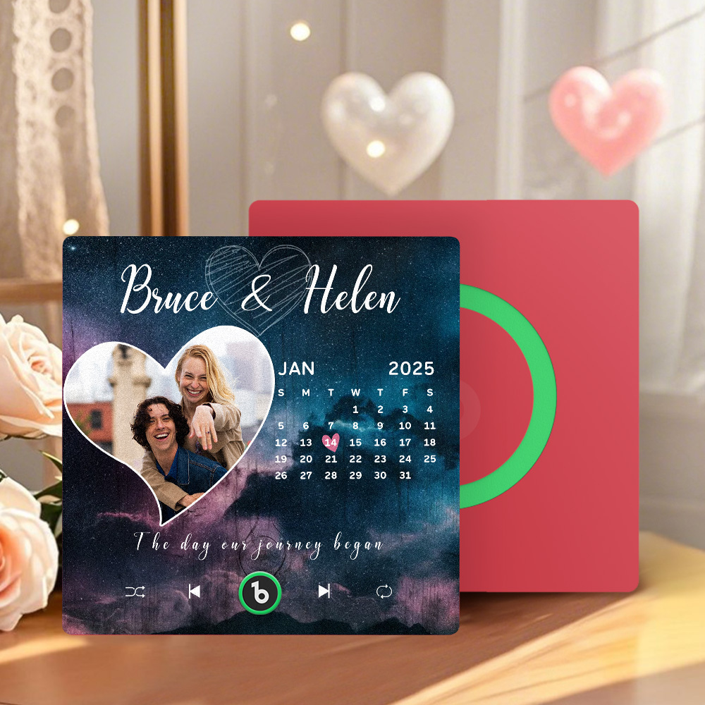 Personalized Music Fridge Magnet Starry Sky Anniversary Gift Custom Music Magnets Can Play Songs Gift for Couple