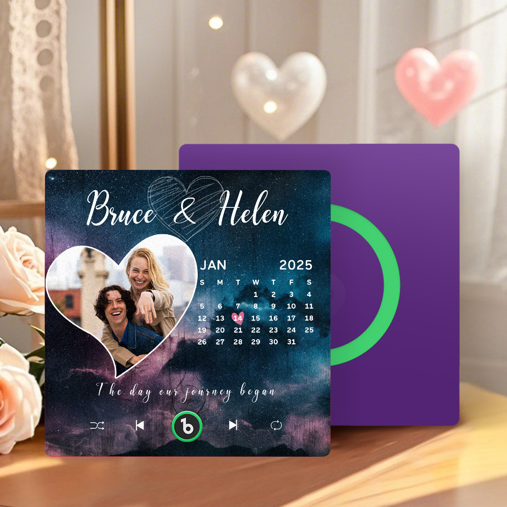 Personalized Music Fridge Magnet Starry Sky Anniversary Gift Custom Music Magnets Can Play Songs Gift for Couple