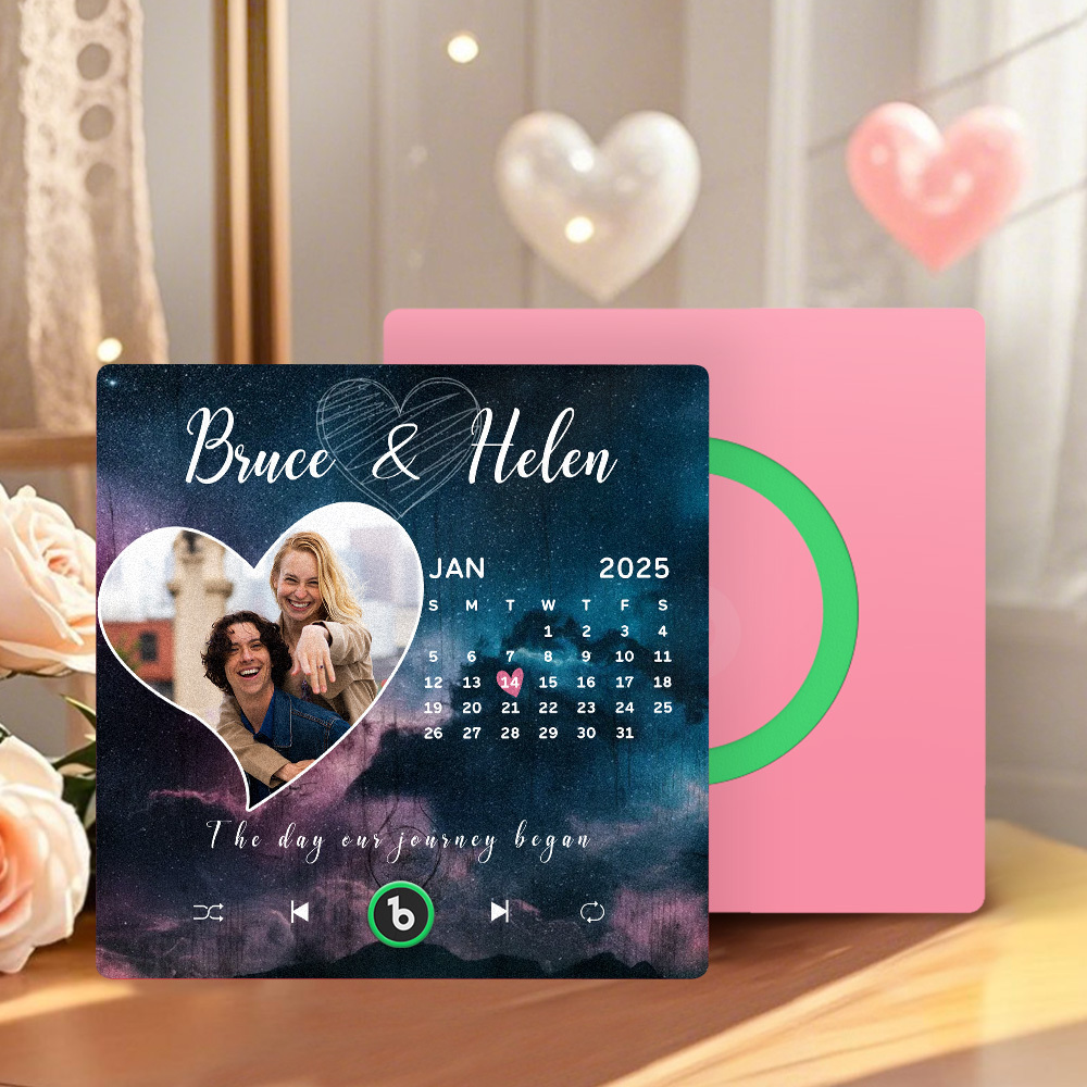 Personalized Music Fridge Magnet Starry Sky Anniversary Gift Custom Music Magnets Can Play Songs Gift for Couple