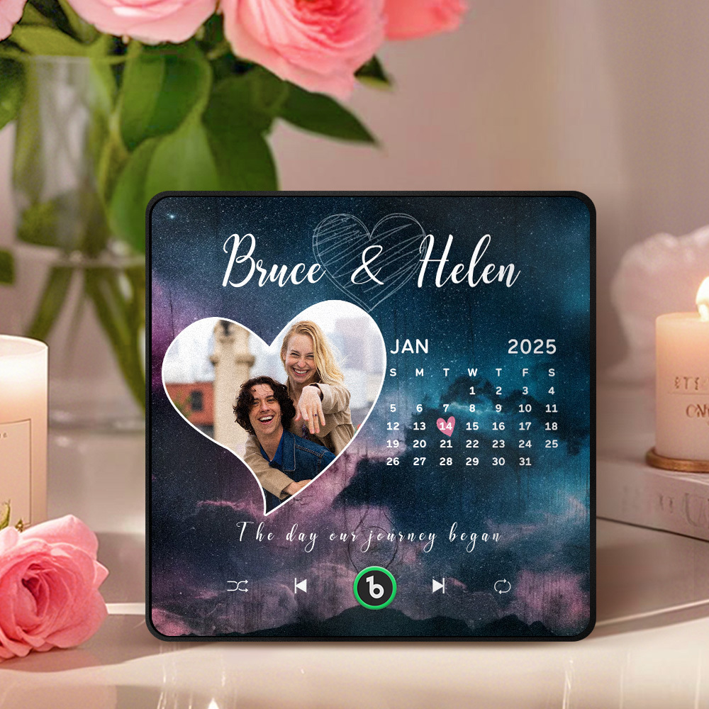 Personalized Music Fridge Magnet Starry Sky Anniversary Gift Custom Music Magnets Can Play Songs Gift for Couple