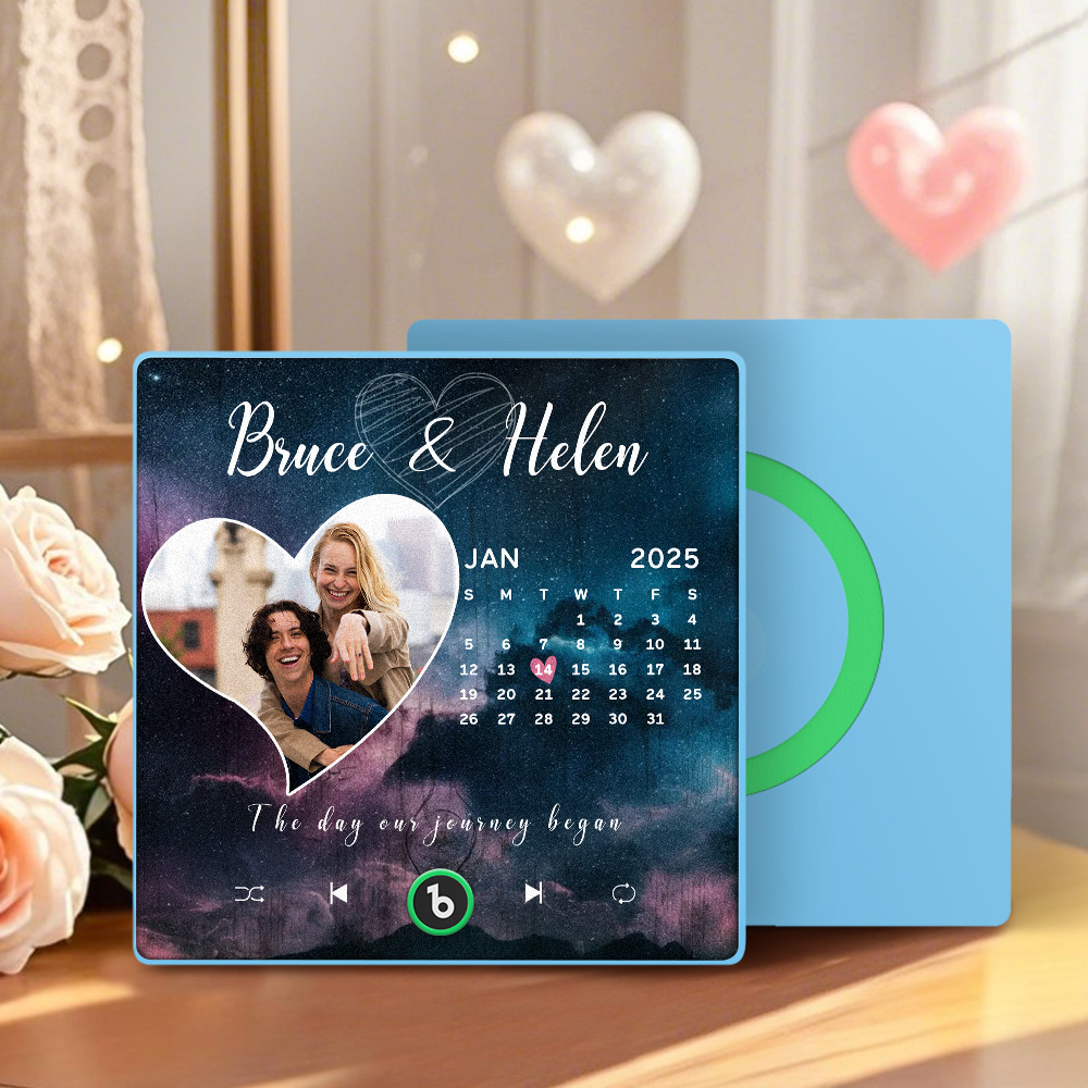 Personalized Music Fridge Magnet Starry Sky Anniversary Gift Custom Music Magnets Can Play Songs Gift for Couple
