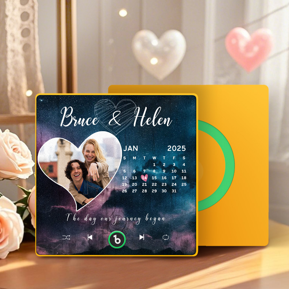 Personalized Music Fridge Magnet Starry Sky Anniversary Gift Custom Music Magnets Can Play Songs Gift for Couple