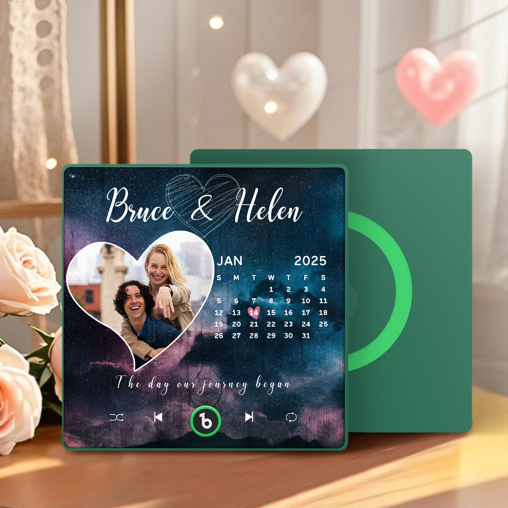 Personalized Music Fridge Magnet Starry Sky Anniversary Gift Custom Music Magnets Can Play Songs Gift for Couple