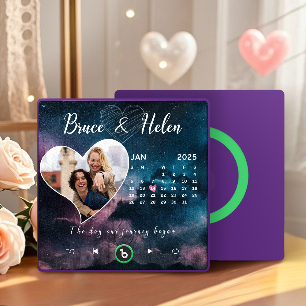 Personalized Music Fridge Magnet Starry Sky Anniversary Gift Custom Music Magnets Can Play Songs Gift for Couple