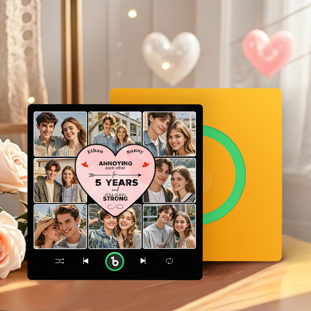 Personalized Music Fridge Magnet Special Anniversary Gift Custom Music Magnets Can Play Songs Gift for Couple