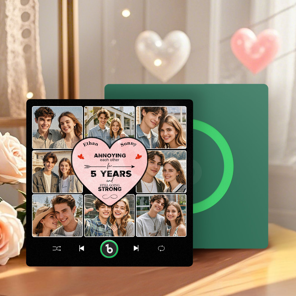 Personalized Music Fridge Magnet Special Anniversary Gift Custom Music Magnets Can Play Songs Gift for Couple