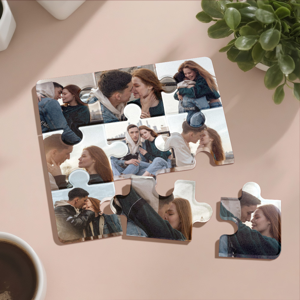 Custom Photo Puzzle Fridge Magnets Personalized Gift Turn Precious Moments Into Adorable Home Decor - MySpotifyGlass