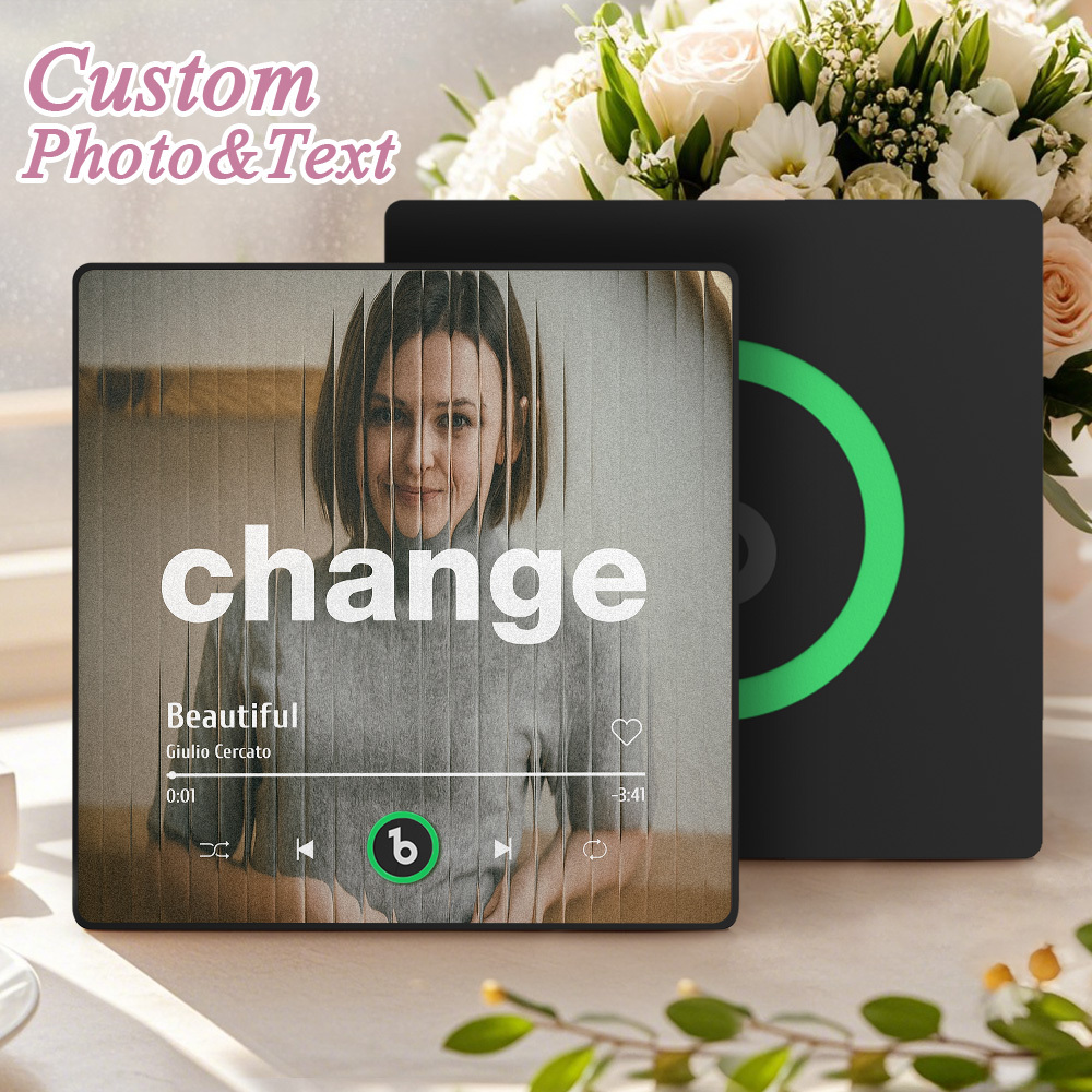 Custom Hand-Painted Style Photo Fridge Magnet Music Can Be Played Without Cell Phone Music Cartoon Poster Bluetooth Fridge Magnet - MySpotifyGlass