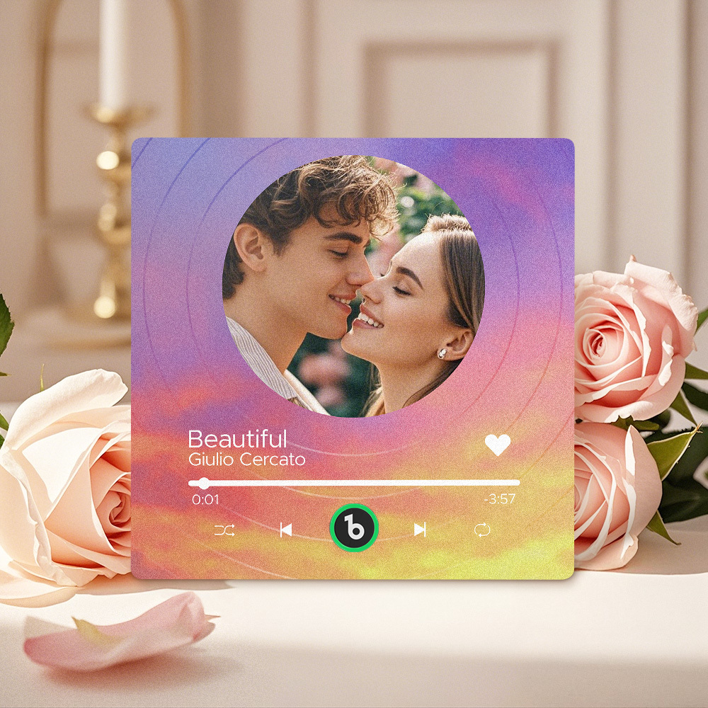 Custom Music Fridge Magnets Vinyl Records Colorful Frame Album Fridge Magnet Can Play Songs Gift