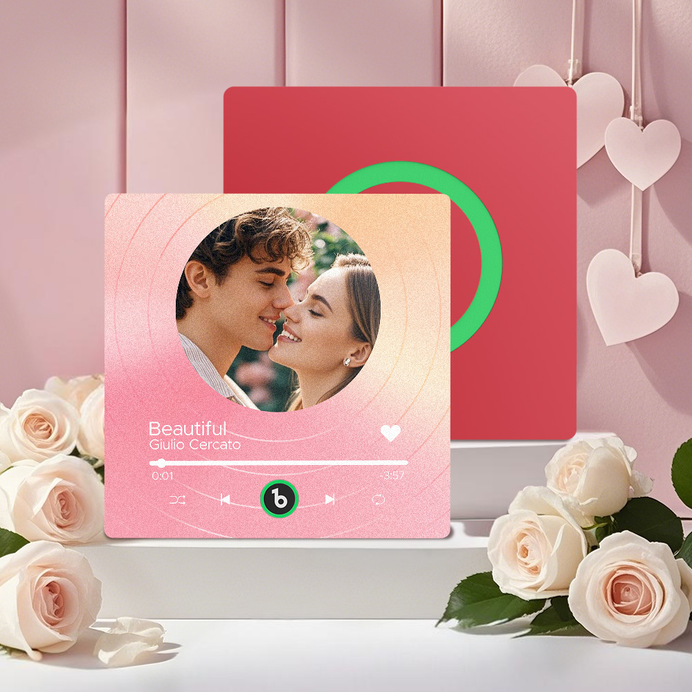 Custom Music Fridge Magnets Vinyl Records Colorful Frame Album Fridge Magnet Can Play Songs Gift