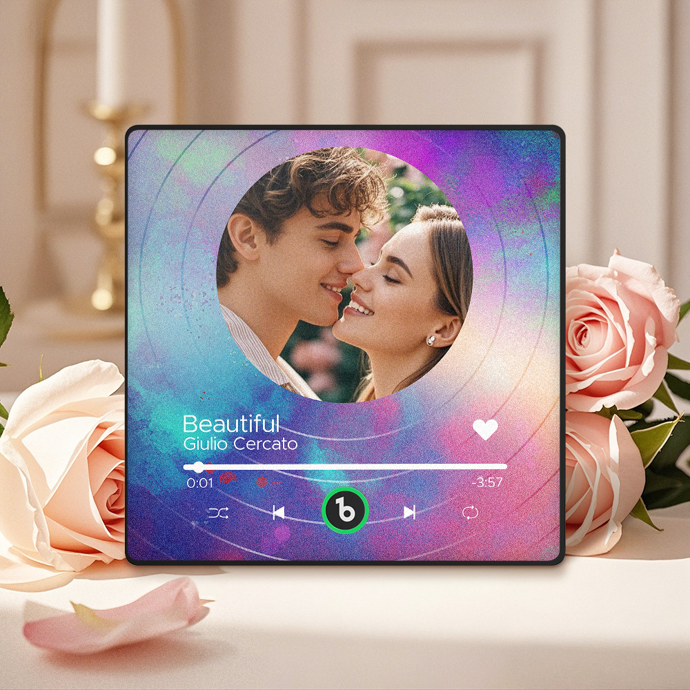 Custom Music Fridge Magnets Vinyl Records Colorful Frame Album Fridge Magnet Can Play Songs Gift