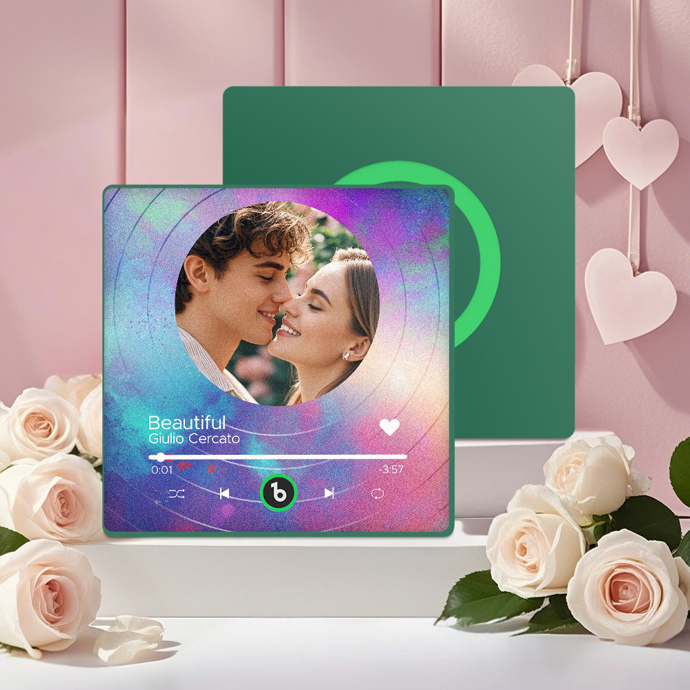 Custom Music Fridge Magnets Vinyl Records Colorful Frame Album Fridge Magnet Can Play Songs Gift