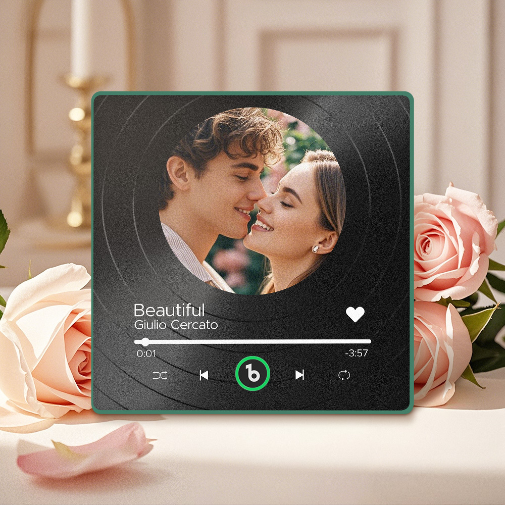 Custom Music Fridge Magnets Vinyl Records Colorful Frame Album Fridge Magnet Can Play Songs Gift