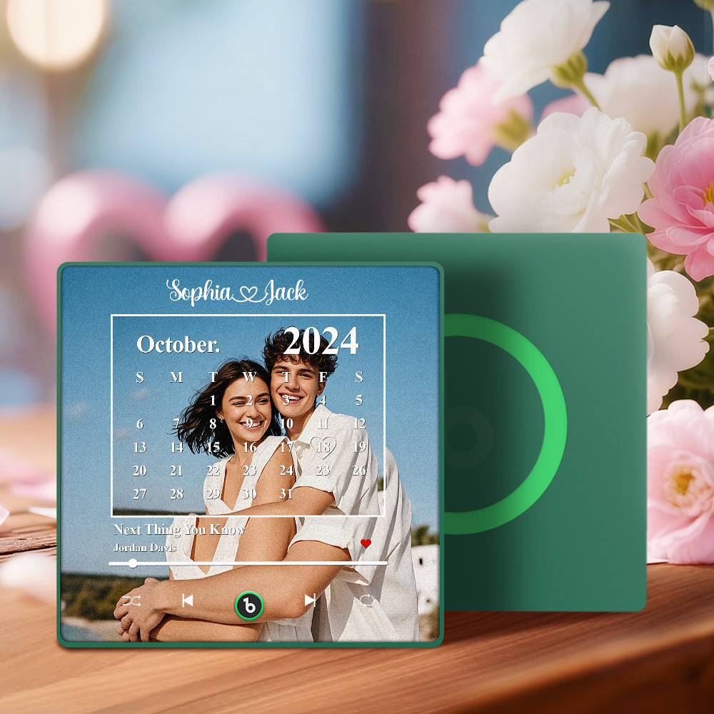 Personalized Date Music Fridge Magnet Custom Couple Calendar Song Decor Gift