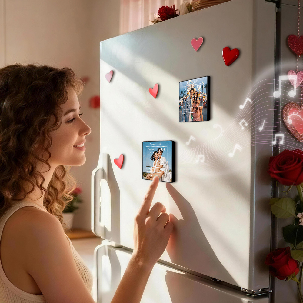 Personalized Date Music Fridge Magnet Custom Couple Calendar Song Decor Gift
