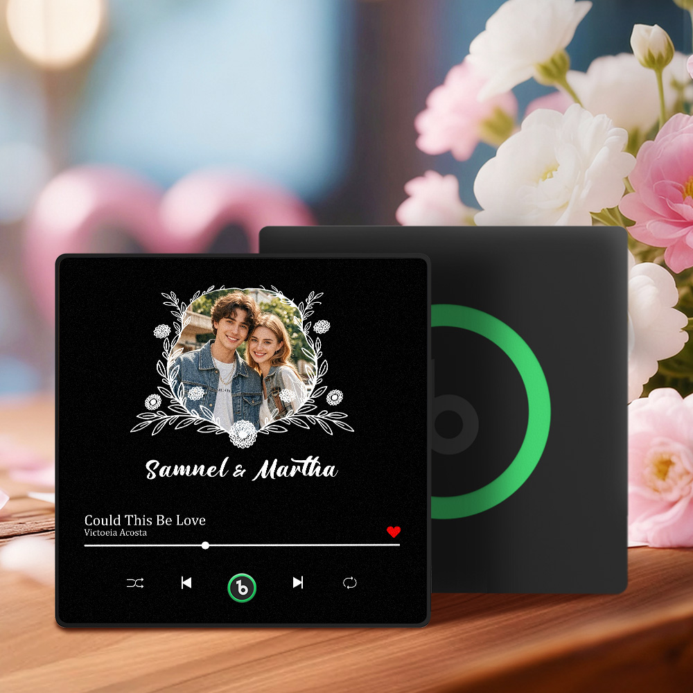Custom Photo Magnet with Your Song Personalize with Names & Your Special Photo