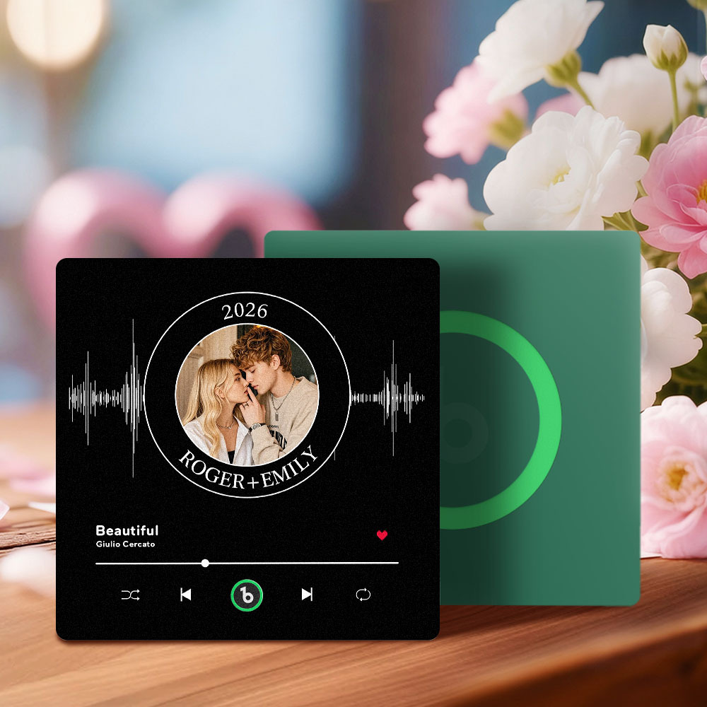 Custom Music Fridge Magnet Personalized Photo Song Playing Customizable Interactive Decor Gift for Her Play Tunes Directly From Fridge