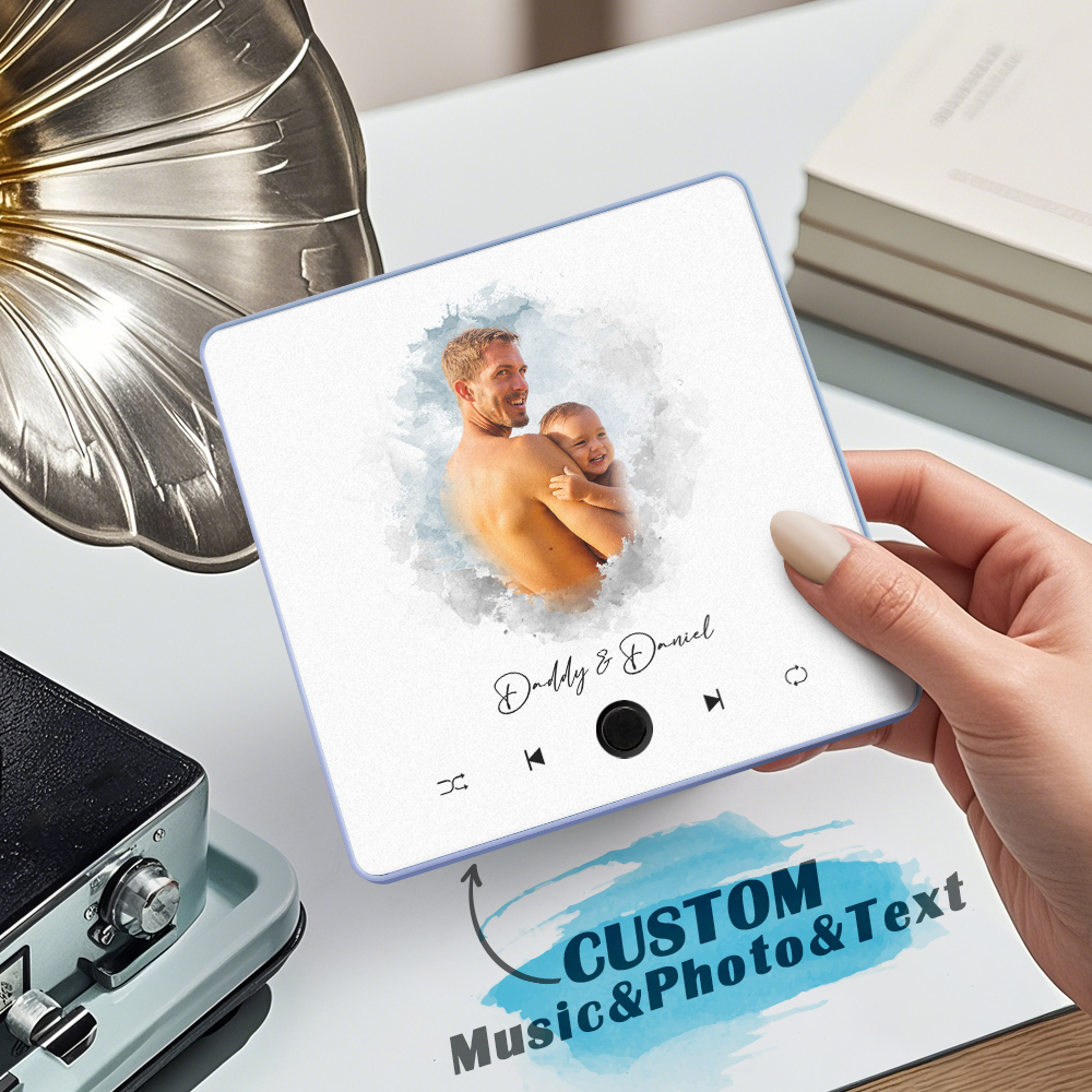 Music Fridge Magnet Custom Photo Watercolor Sticker Music Wall Photo Sticker That Can Plays Without Cell Phone Best Gift