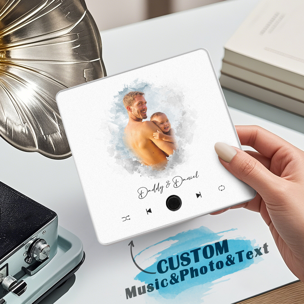 Music Fridge Magnet Custom Photo Watercolor Sticker Music Wall Photo Sticker That Can Plays Without Cell Phone Best Gift