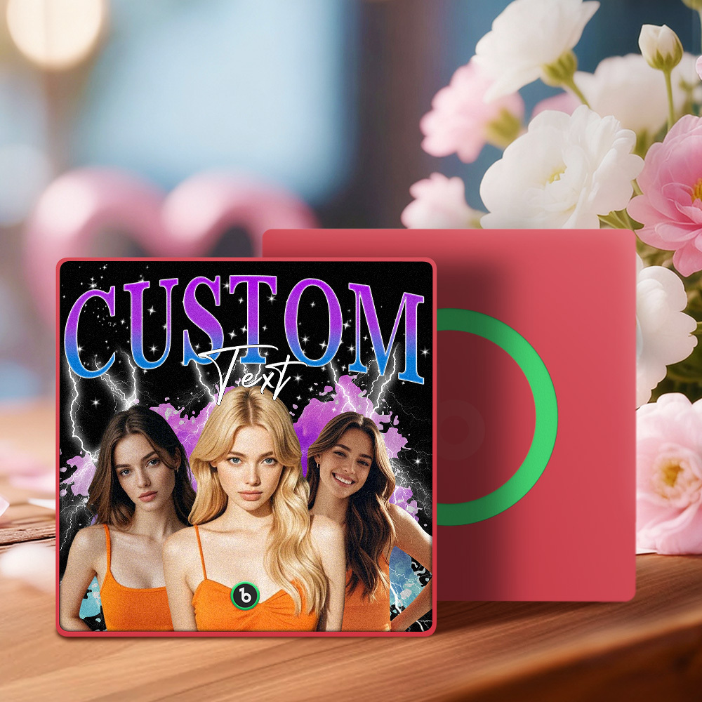 Custom Music Fridge Magnet Personalized Photo Song Playing Interactive Romantic Decor Gift for Couples