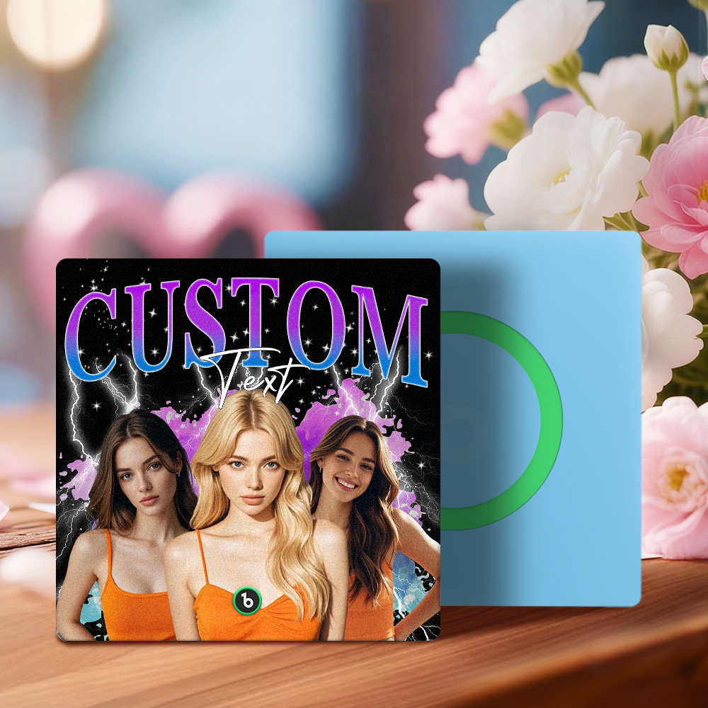 Custom Music Fridge Magnet Personalized Photo Song Playing Interactive Romantic Decor Gift for Couples