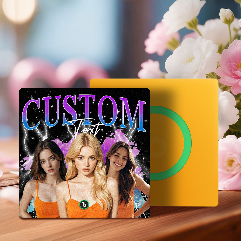 Custom Music Fridge Magnet Personalized Photo Song Playing Interactive Romantic Decor Gift for Couples