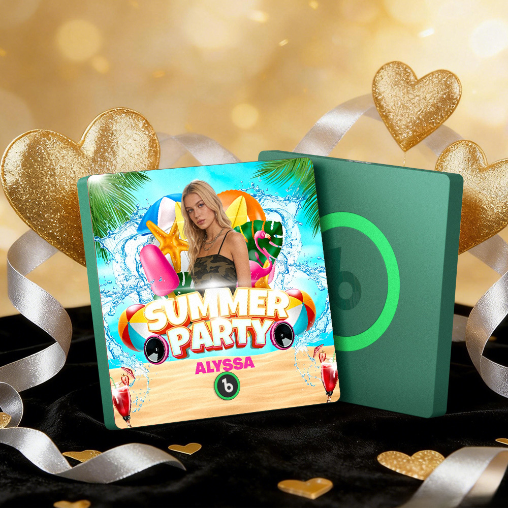 Custom Music Fridge Magnets Colorful Frame Album Fridge Magnet Can Play Songs Heart And Balloon Valentine's Day Gift - MySpotifyGlass