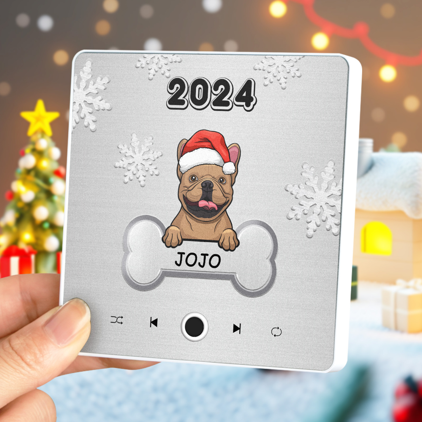 testPersonalized Music Fridge Magnet Merry Christmas Custom Music Magnets Can Play Songs Christmas Gift Family Gifts