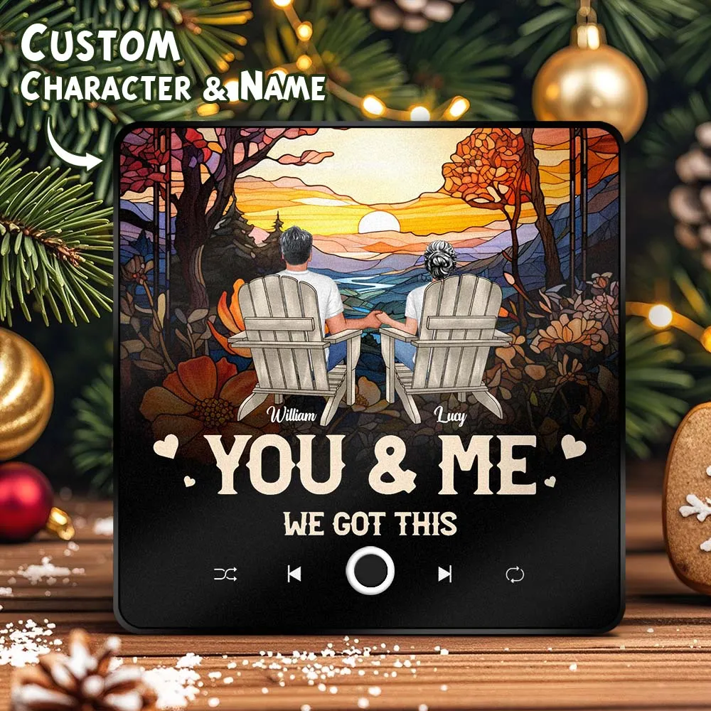 Personalized Music Fridge Magnet Custom Portrait Happy Valentine's Day Custom Music Magnets Can Play Songs Valentine's Day Gift Couple Gifts