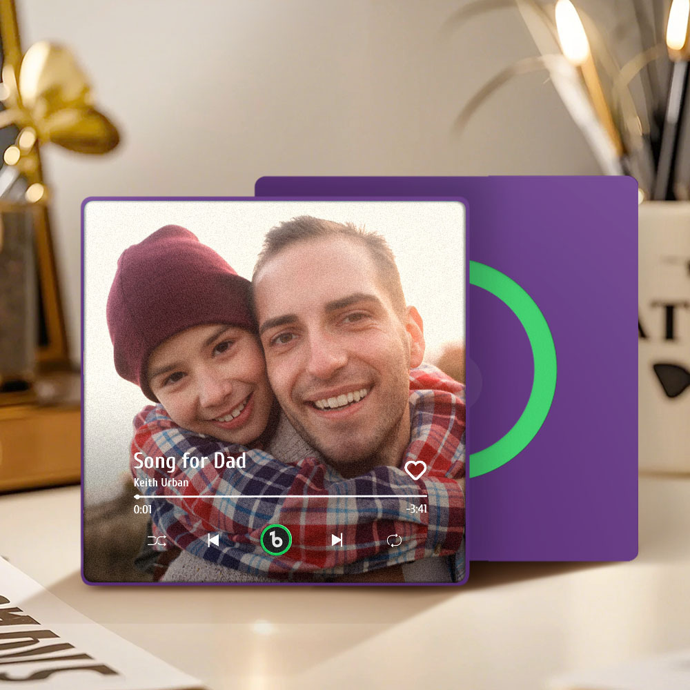 Custom Music Fridge Magnet Custom Photo Fridge Magnet Can Play Songs Father's Day Gift