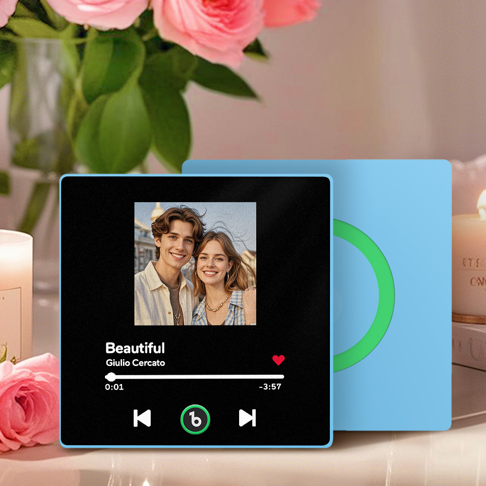 Custom Music Fridge Magnet Colorful Frame Personalized Album Fridge Magnet That Can Be Played Song Anniversary Gift for Couple	 Can Upload Your Music