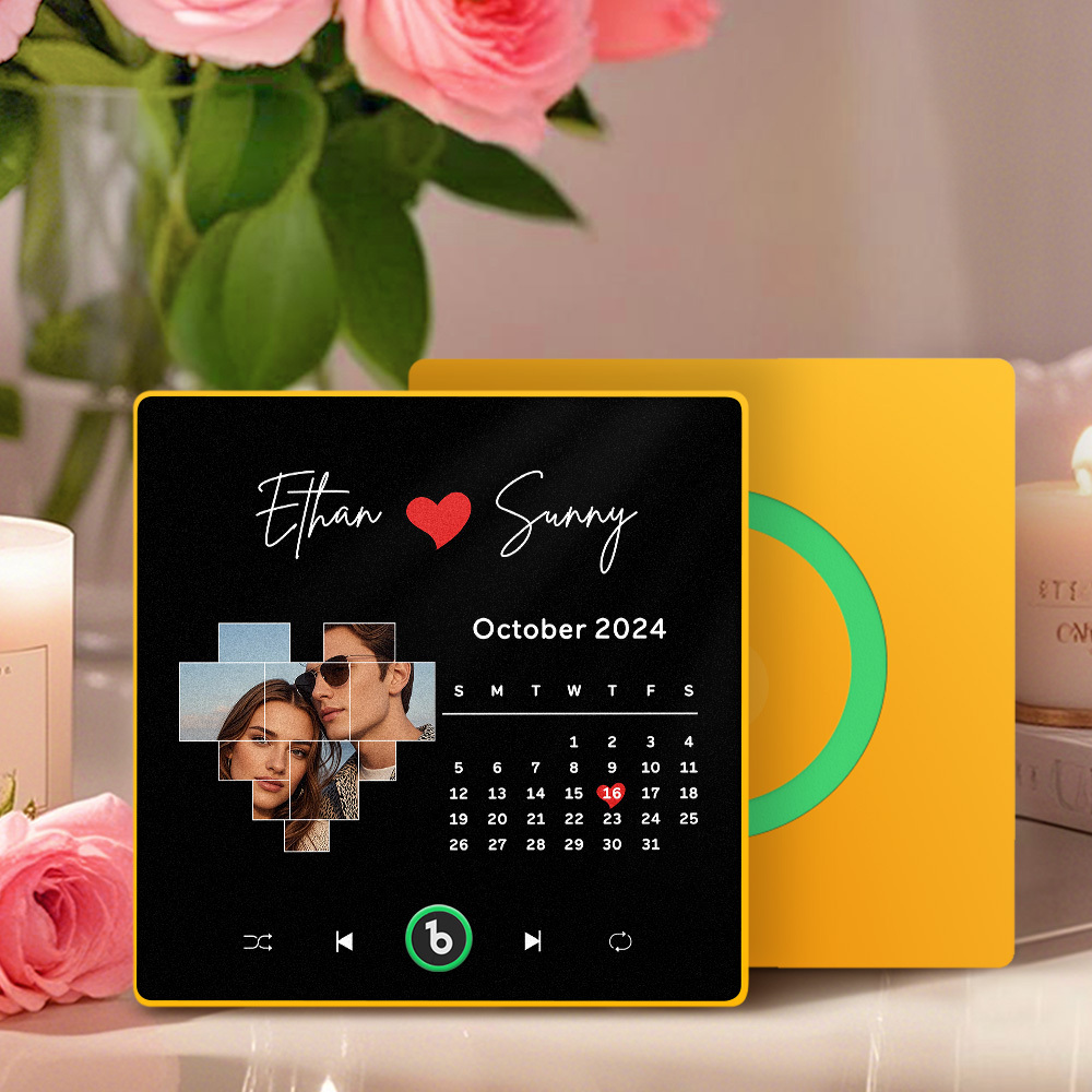 New 4.0 Upgrade Custom Music Fridge Magnet Anniversary Gifts Colorful Frame Album Fridge Magnet Can Play Songs Can Upload Your Music