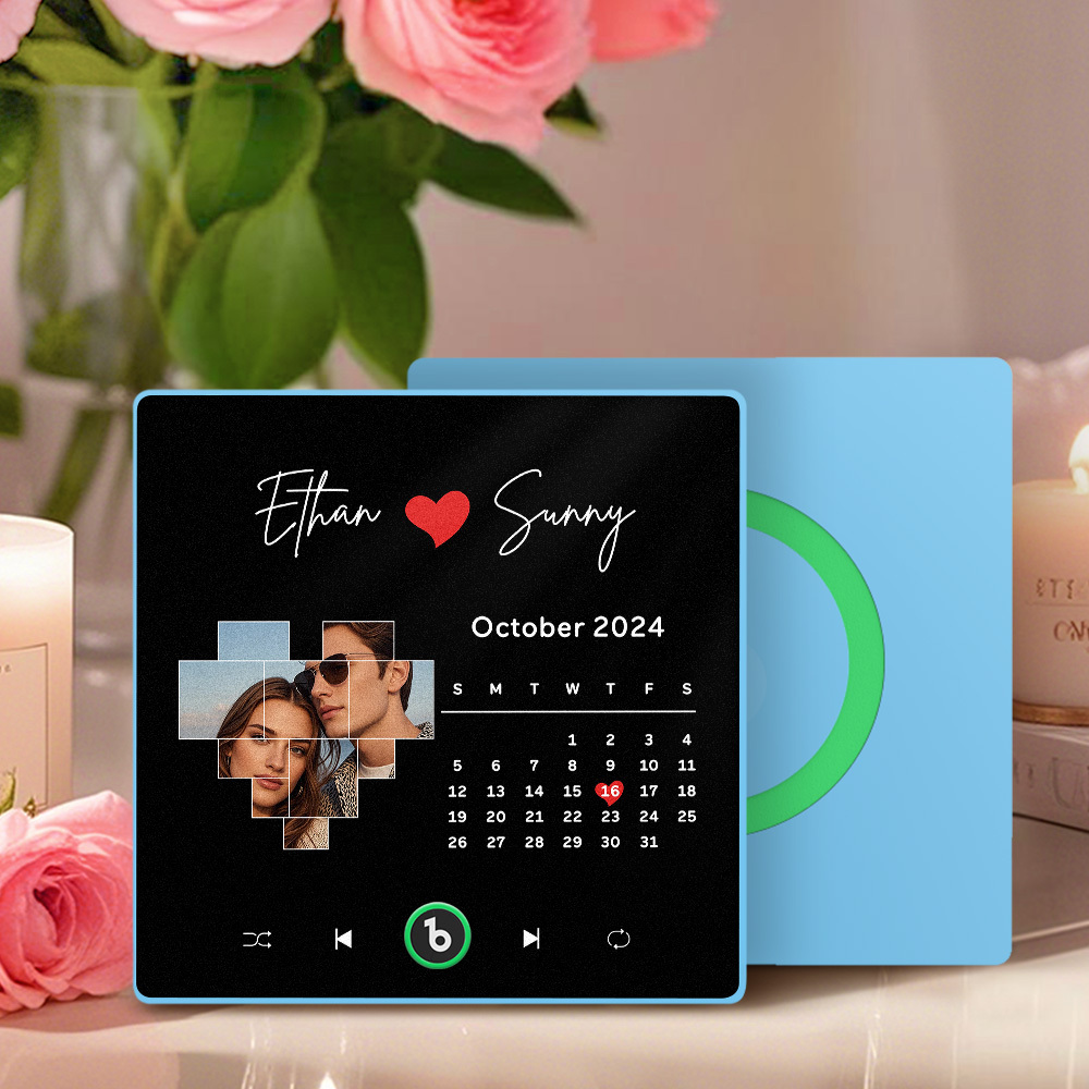 New 4.0 Upgrade Custom Music Fridge Magnet Anniversary Gifts Colorful Frame Album Fridge Magnet Can Play Songs Can Upload Your Music