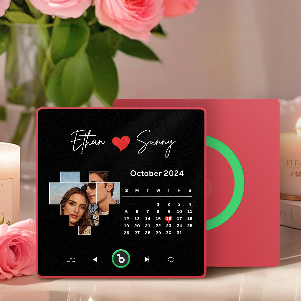 New 4.0 Upgrade Custom Music Fridge Magnet Anniversary Gifts Colorful Frame Album Fridge Magnet Can Play Songs Can Upload Your Music