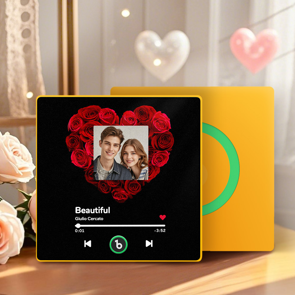 Custom Music Fridge Magnet Colorful Frame Photo Fridge Magnet Gift for Her	 Can Upload Your Music