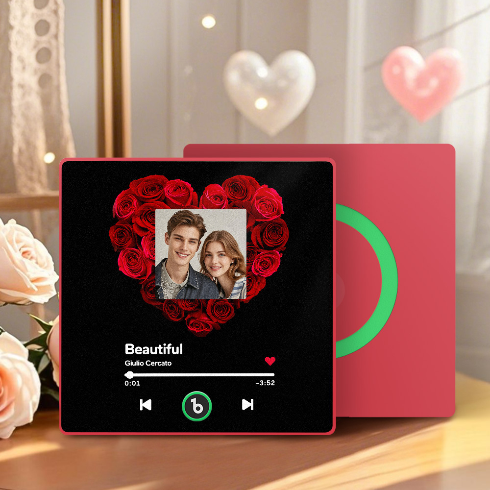 Custom Music Fridge Magnet Colorful Frame Photo Fridge Magnet Gift for Her	 Can Upload Your Music