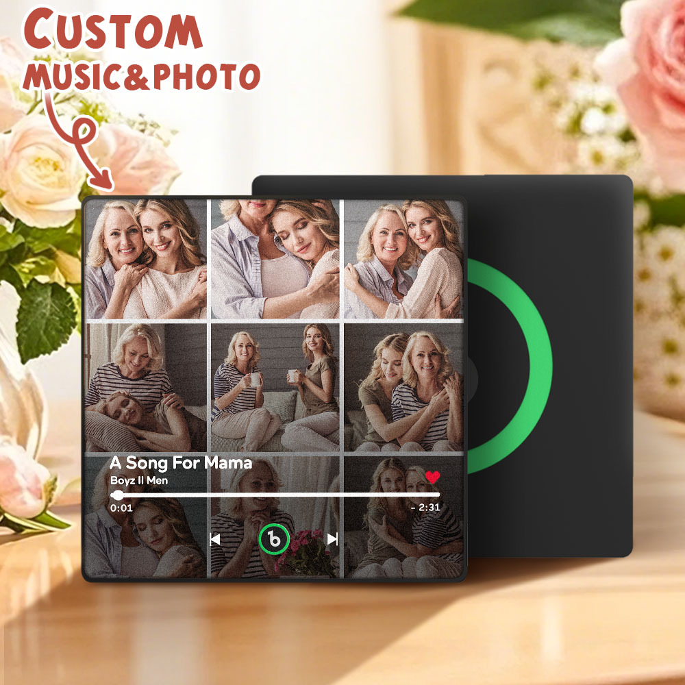 Mother's Day Gifts New 4.0 Upgrade Custom Music Fridge Magnet Colorful Frame Album Fridge Magnet Can Play Songs Gift for Mom