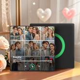 Custom Music Fridge Magnet and Photo with Colorful Frame Music Wall Photo Sticker Music Movement That Can Be Played Gift for Couple	 Can Upload Your Music