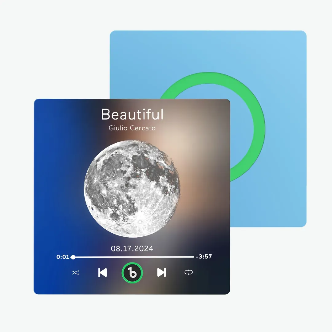 Custom Music Fridge Magnet with Moon Phrase Colorful Frame Album Fridge Magnet Music Wall Photo Sticker Music Movement That Can Be Played