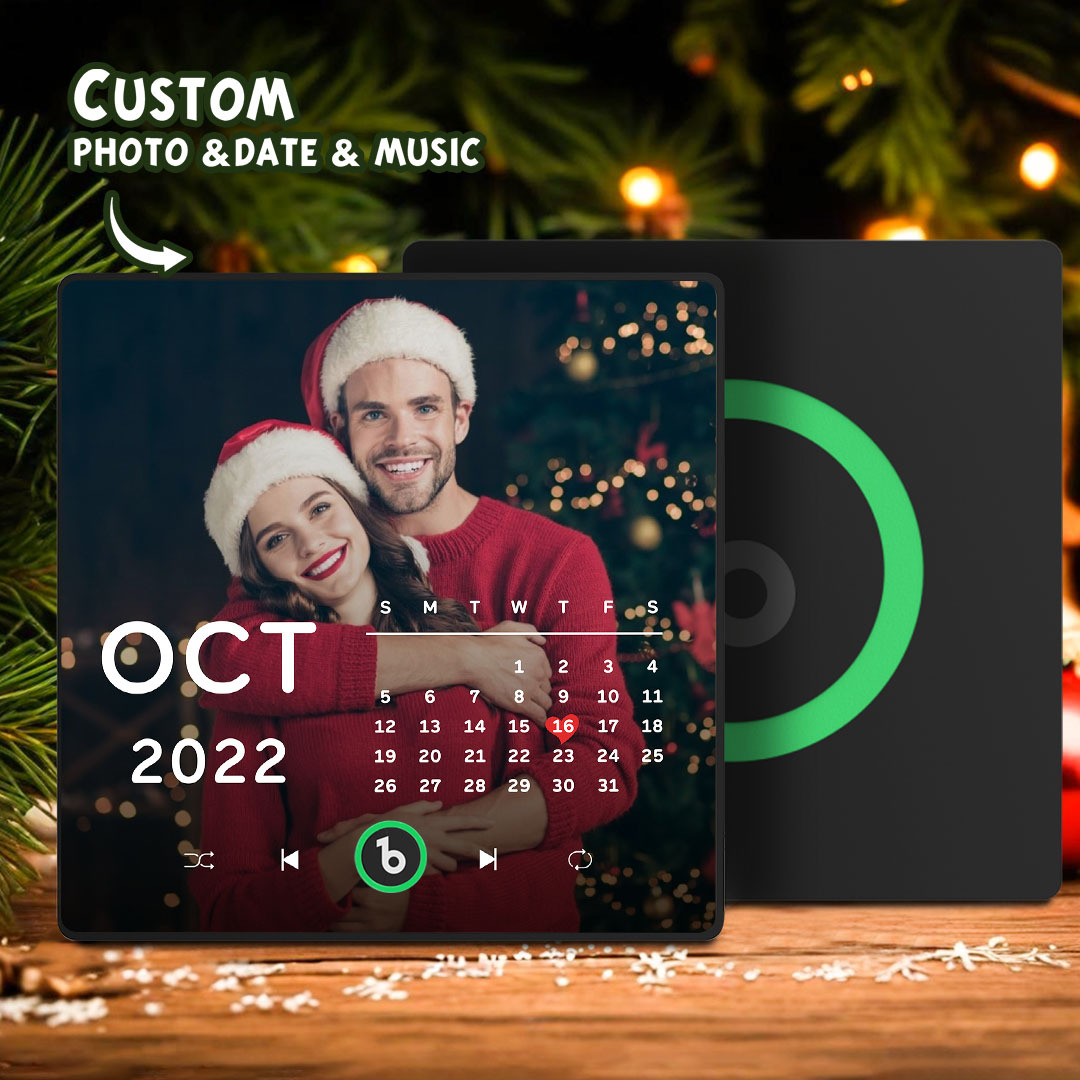 Personalized Photo Calendar Music Fridge Magnet Anniversary Gift Custom Music Magnets Can Play Songs Christmas Gifts